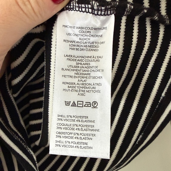 Maeve Striped Black and White Tank Top - Picture 3 of 4